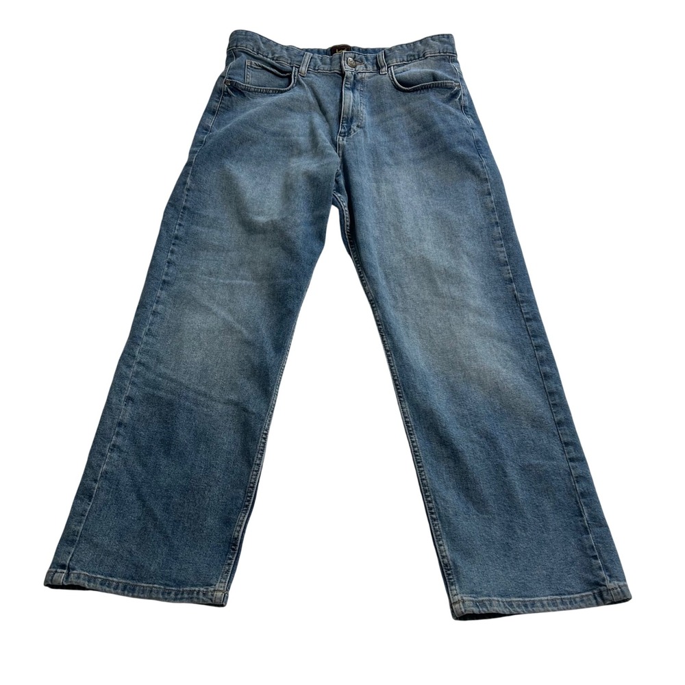 Lee Womens Straight‎ Leg Jeans Medium Wash Blue Denim Size 12 Medium